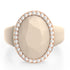 Oversize Oval Silicone Ring with Metal Frame & Stones by Rinfit